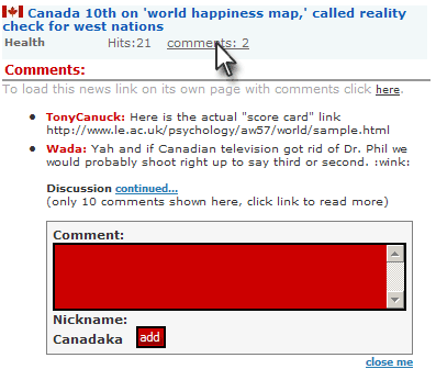 news commenting