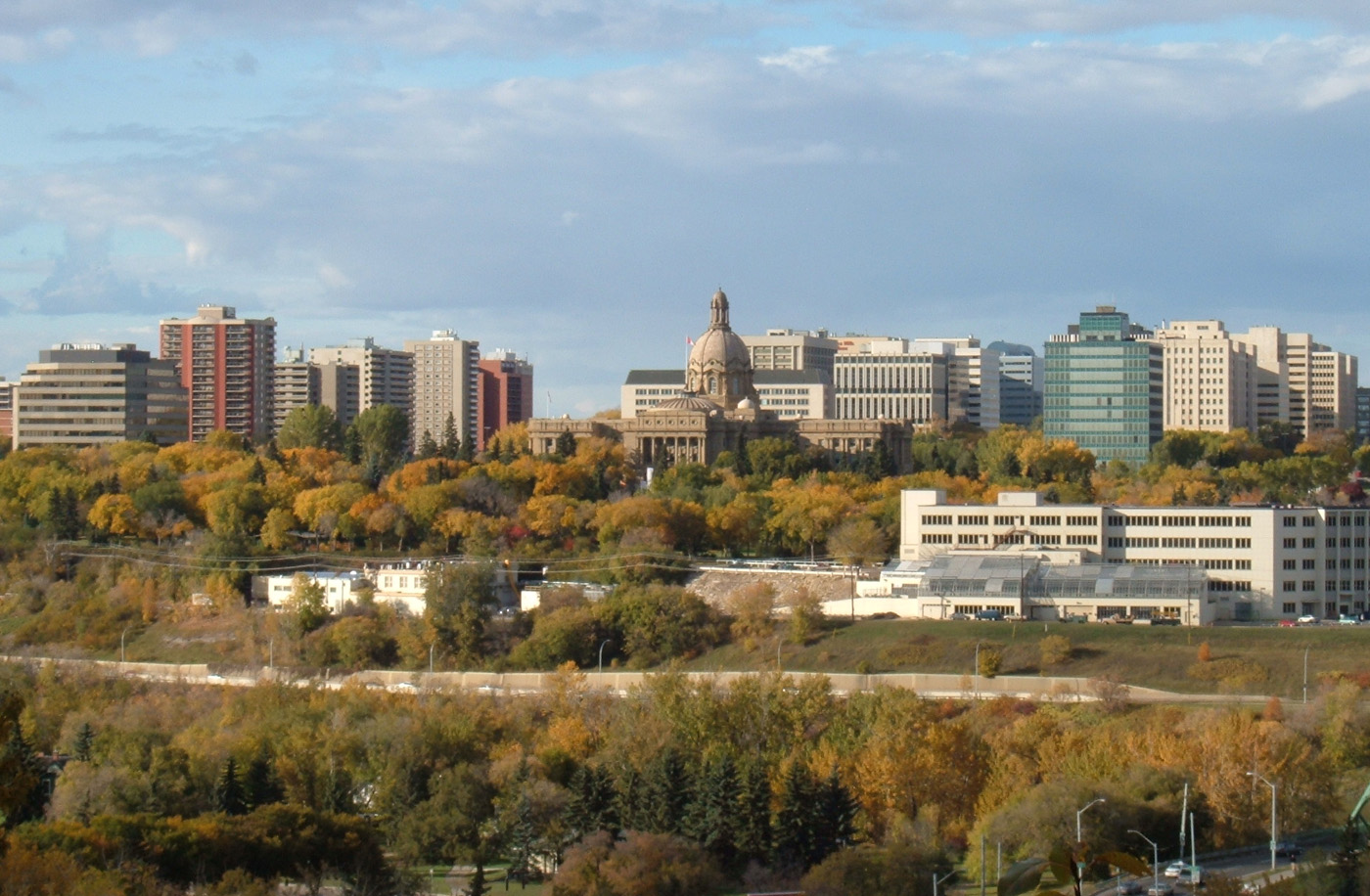 The Legisaltive Building as seen from Strathcona