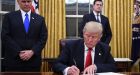 President Trump signs first orders in Oval Office