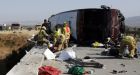 Death toll rises in California bus crash, dozens hurt