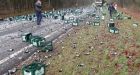 Truck carrying 40K pounds of beer overturns in Vt.