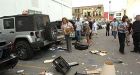 Enraged man flung furniture from 9th floor