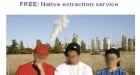 Ad offering 'Native Extraction Service' condemned