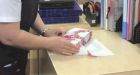 Japanese store Takashimaya demonstrates 12-second gift-wrapping technique