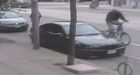 Toronto cyclist slaps a pedestrian. Pedestrian gets into car and allegedly runs him over