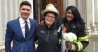 Toronto bride wed by trailblazing NYC Fire Dept. chaplain amid fatal crane collapse