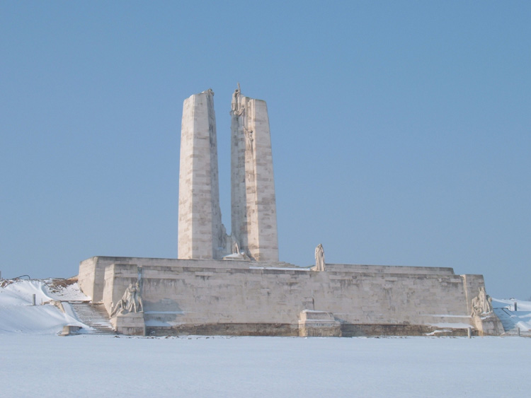 Vimy Ridge Memorial in spring 2005.