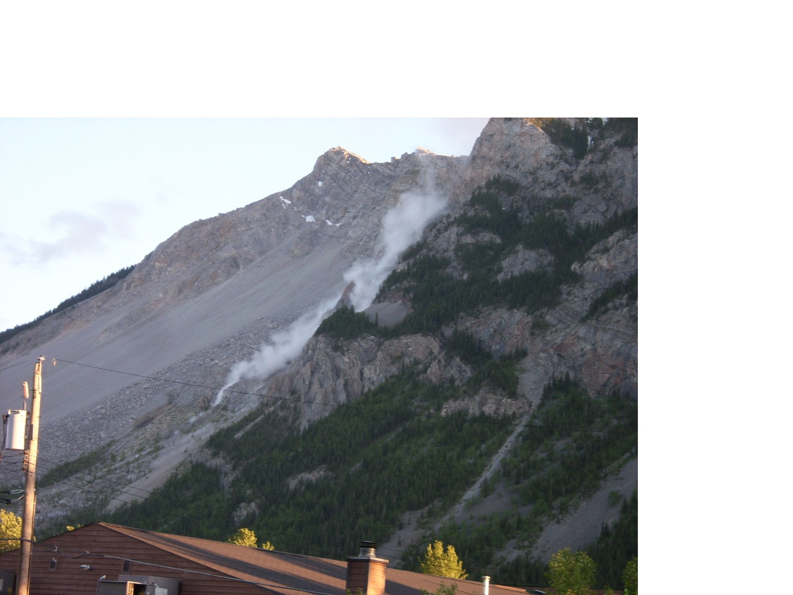 Turtle mountain and the frank slide with some fesh action.