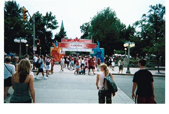 The Entrance to Major's Hill Park in Ottawa. This is where we hung out and watched patriotic Canadians go by...