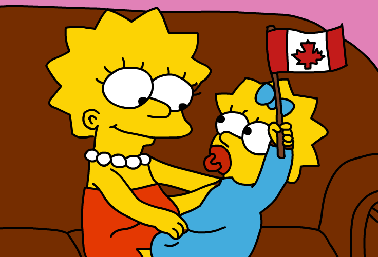 Simpsons Canada flag