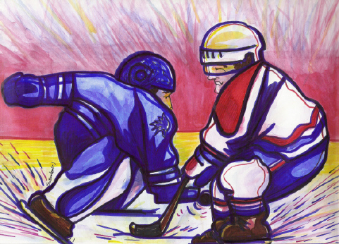Old Rivals - Maple Leafs and the Montreal Canadians

Suzanne Berton

Kingston, ONTARIO http://www.artabus.com/berton/
http://www.geocities.com/sumemere/SuzanneBertonsCaricaturesindex.html
http://www.artmajeur.com/suberton/
