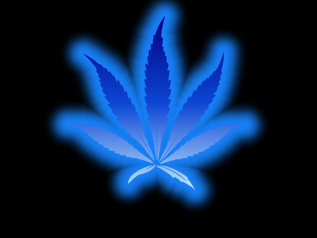 glowing weed blue