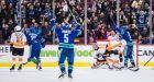 Canucks dominate slumping Flyers in 5-1 win