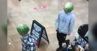 A man who wore a watermelon on his head while allegedly stealing from store has been arrested
