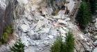 Massive boulders sever highway between Vancouver and Whistler, B.C.