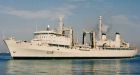 New navy supply ships tied up at political pier