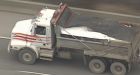 Trucks hauling extra snow to Cypress Mountain