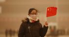 Sandstorm in China turns Beijing skies orange