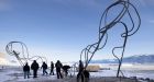 Sculptures on iceberg highlight climate change