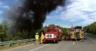 Fiery truck crash on Trans-Canada kills 2