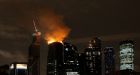 Burning Moscow skyscraper doused by helicopters