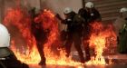 Greek general strike anti-austerity protest turns violent