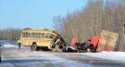 School bus crash near Grimshaw leaves girl with harrowing tale