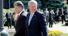 New shelling in eastern Ukraine as Harper arrives in Kyiv ahead of G7 Summit