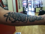 Arm tattoo in black