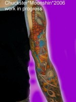 New School Color Tattoo Arm